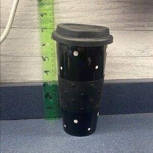 Black and White Polka Dot Travel Mug by temptations